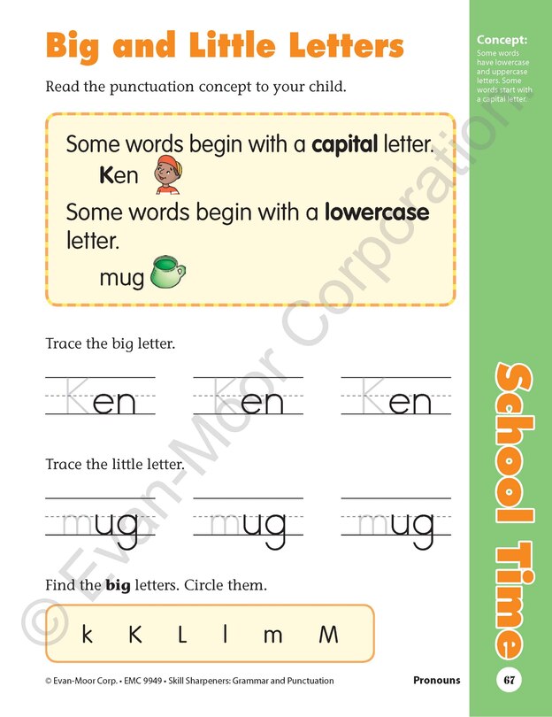 Sample content 5_Skill Sharpeners: Grammar & Punctuation, PreK Workbook