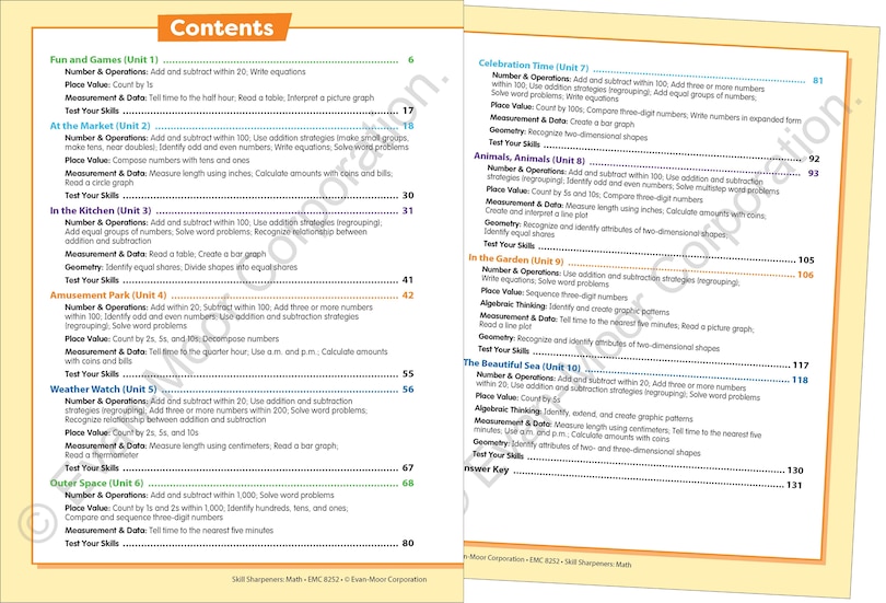 Sample content_Skill Sharpeners: Math, Grade 2