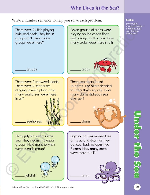 Sample content 3_Skill Sharpeners: Math, Grade 3 Workbook