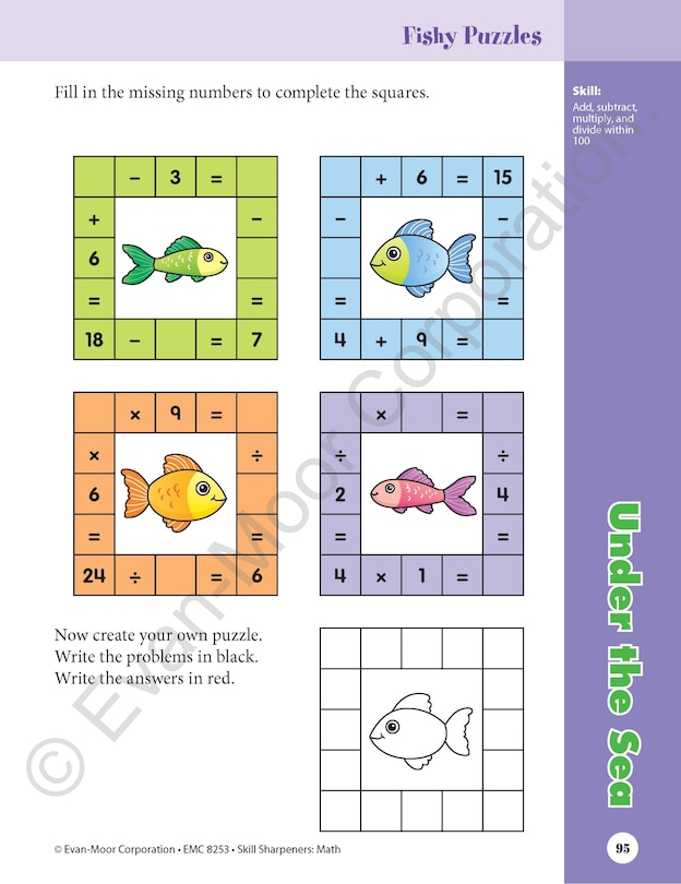Sample content 5_Skill Sharpeners: Math, Grade 3 Workbook