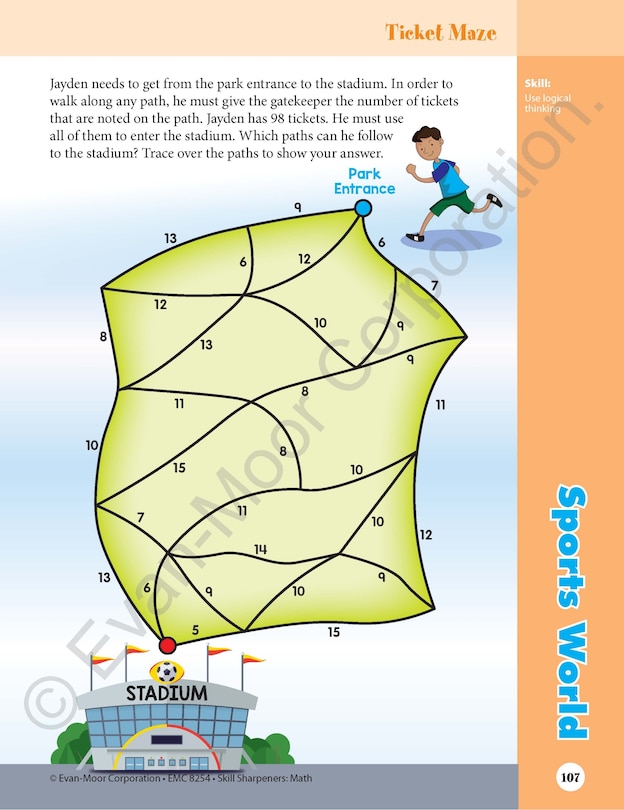 Sample content 3_Skill Sharpeners: Math, Grade 4 Workbook