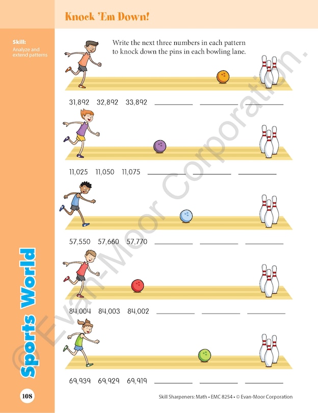 Sample content 4_Skill Sharpeners: Math, Grade 4 Workbook