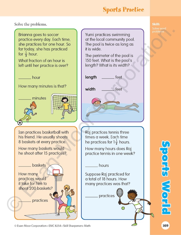Sample content 5_Skill Sharpeners: Math, Grade 4 Workbook