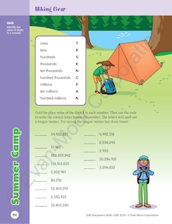 Sample content 2_Skill Sharpeners: Math, Grade 5 Workbook