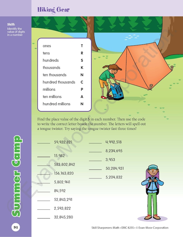 Sample content 2_Skill Sharpeners: Math, Grade 5 Workbook