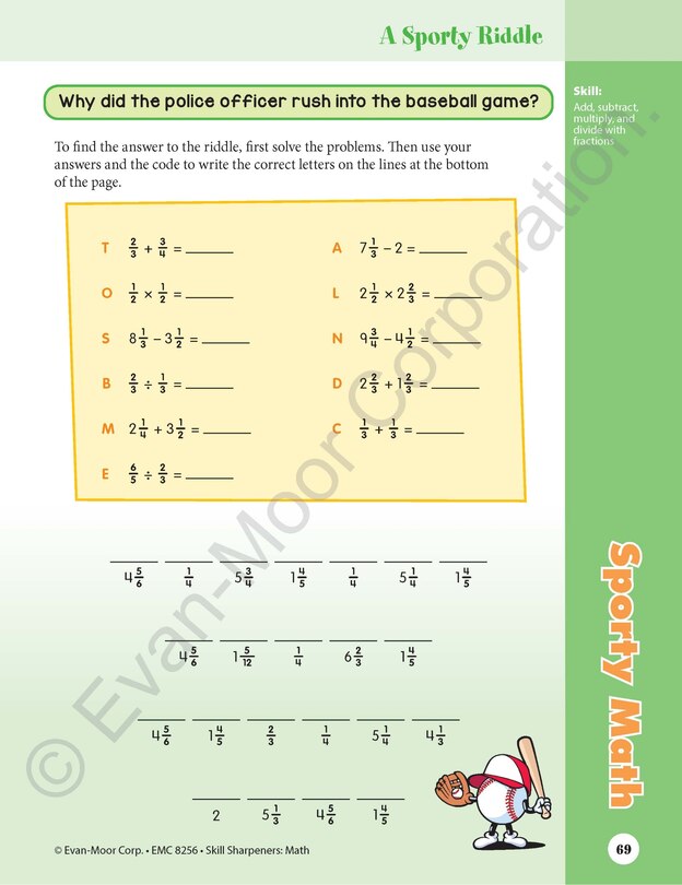 Sample content 2_Skill Sharpeners: Math, Grade 6