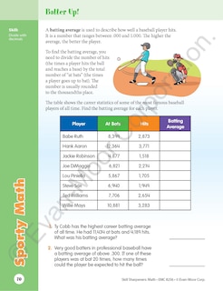 Sample content 3_Skill Sharpeners: Math, Grade 6