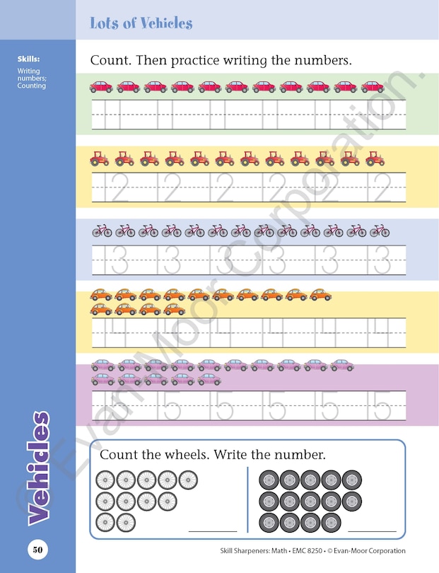 Sample content 5_Skill Sharpeners: Math, Grade K