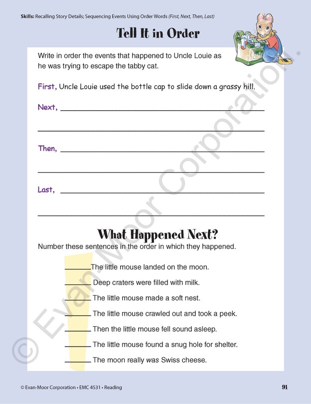 Sample content 5_Skill Sharpeners: Reading, Grade 3 Workbook