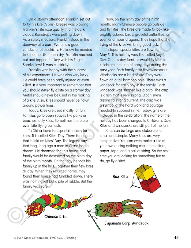 Sample content 3_Skill Sharpeners: Reading, Grade 4 Workbook