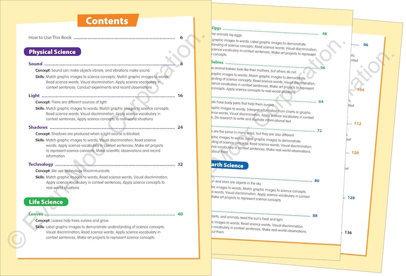 Sample content_Skill Sharpeners: Science, Grade 1 Workbook