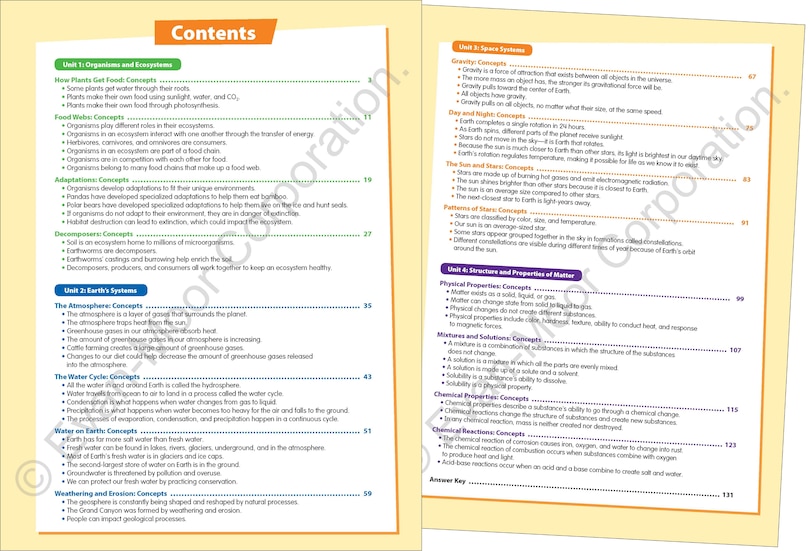 Sample content_Skill Sharpeners: Science, Grade 5 Workbook