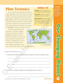 Aperçu du contenu 3_Skill Sharpeners: Science, Grade 6 Workbook