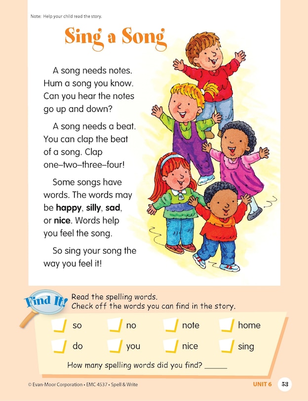 Sample content 2_Skill Sharpeners: Spell & Write, Grade 1 Workbook
