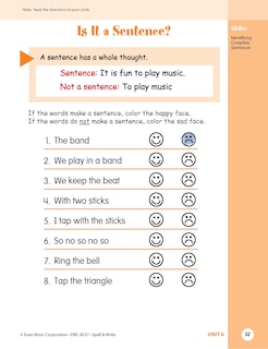 Sample content 5_Skill Sharpeners: Spell & Write, Grade 1 Workbook