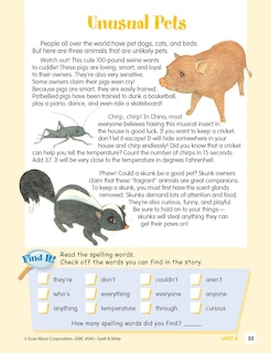 Aperçu du contenu 2_Skill Sharpeners: Spell & Write, Grade 4 Workbook