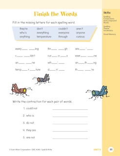 Aperçu du contenu 4_Skill Sharpeners: Spell & Write, Grade 4 Workbook