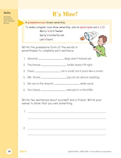 Aperçu du contenu 5_Skill Sharpeners: Spell & Write, Grade 4 Workbook