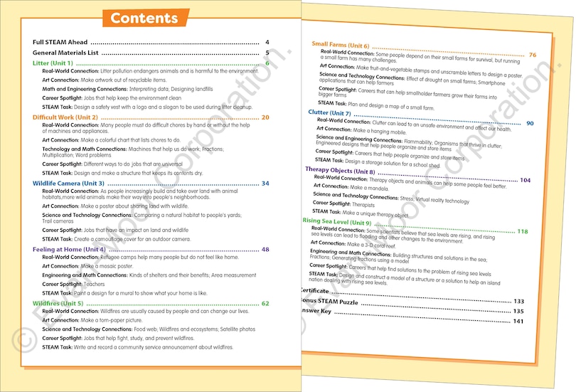 Sample content_Skill Sharpeners: STEAM, Grade 3 Workbook