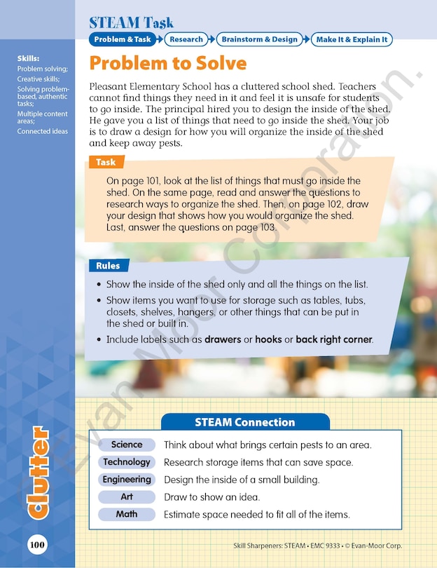 Sample content 5_Skill Sharpeners: STEAM, Grade 3 Workbook