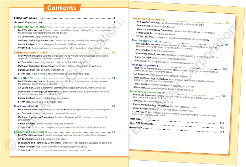 Sample content_Skill Sharpeners: STEAM, Grade 4 Workbook