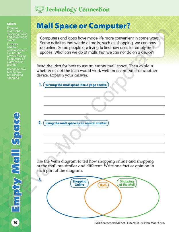 Sample content 4_Skill Sharpeners: STEAM, Grade 4 Workbook