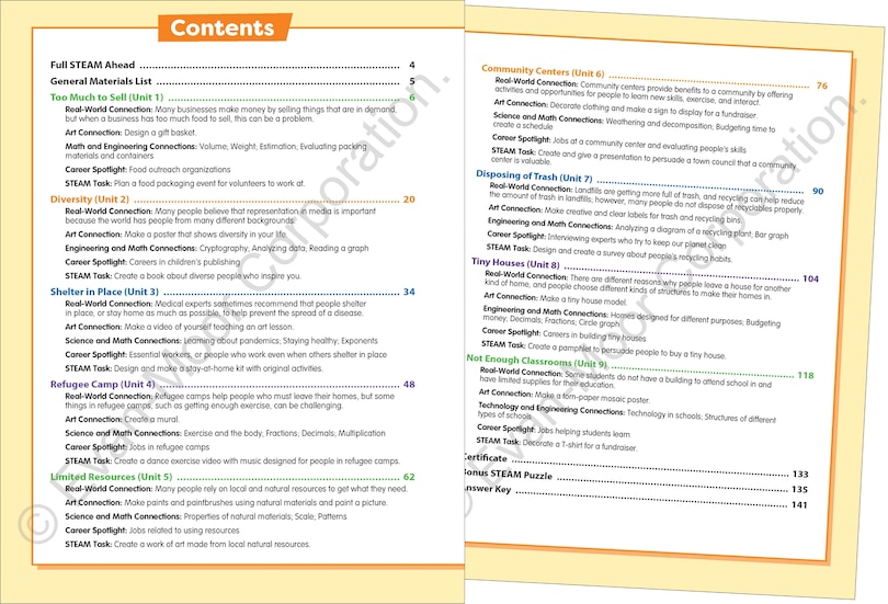 Sample content_Skill Sharpeners: STEAM, Grade 5 Workbook