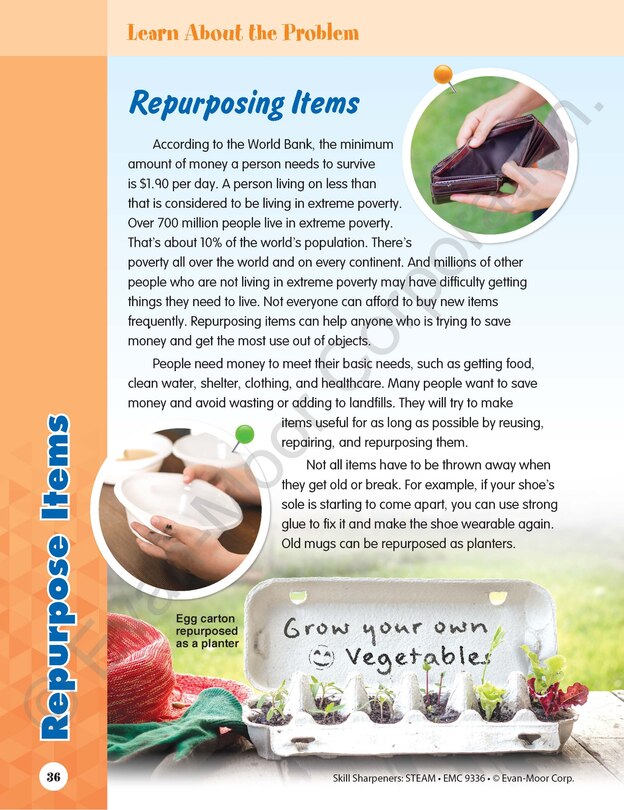 Sample content 4_Skill Sharpeners: STEAM, Grade 6 Workbook