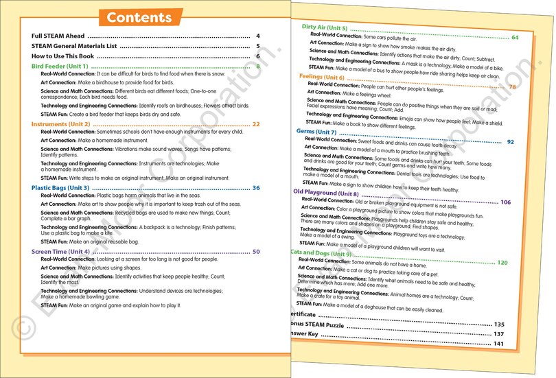 Sample content_Skill Sharpeners: STEAM, Kindergarten Workbook