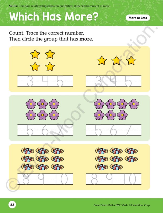 Sample content 4_Smart Start: Math Stories and Activities, PreK Workbook