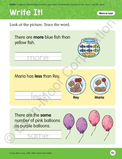 Sample content 5_Smart Start: Math Stories and Activities, PreK Workbook