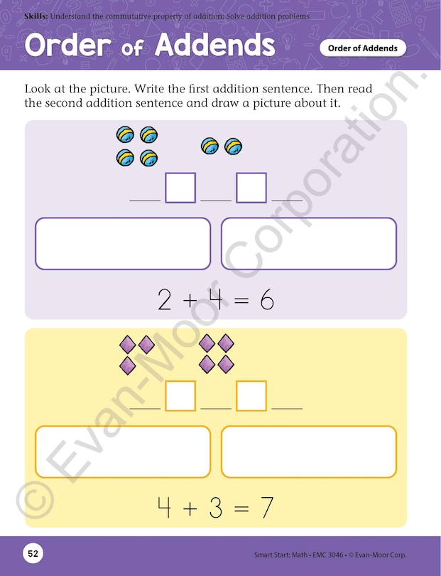 Aperçu du contenu 4_Smart Start: Math Stories and Activities, Grade 1 Workbook