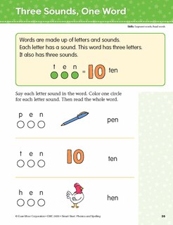 Aperçu du contenu 4_Smart Start: Phonics and Spelling, Grade PreK Workbook
