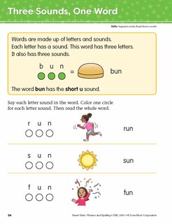 Aperçu du contenu 4_Smart Start: Phonics and Spelling, Grade K Workbook
