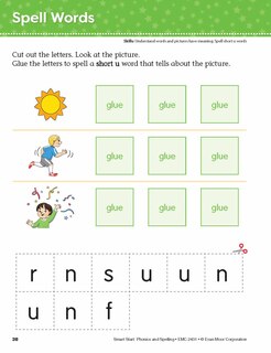 Aperçu du contenu 5_Smart Start: Phonics and Spelling, Grade K Workbook