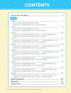 Aperçu du contenu_Smart Start: Phonics and Spelling, Grade 1 Workbook