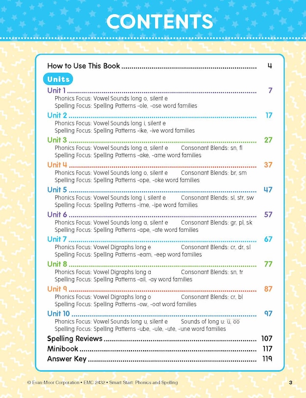Aperçu du contenu_Smart Start: Phonics and Spelling, Grade 1 Workbook