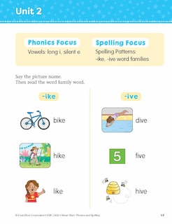 Aperçu du contenu 2_Smart Start: Phonics and Spelling, Grade 1 Workbook