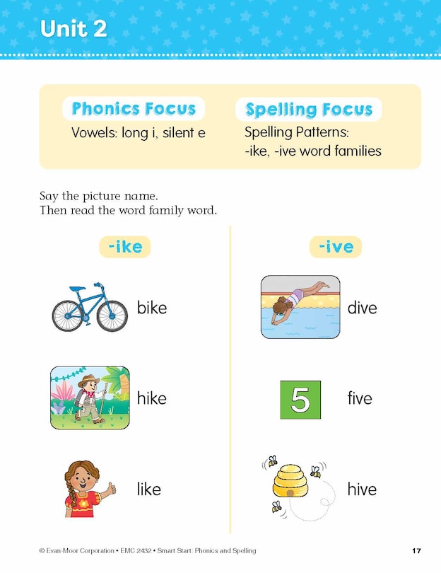 Aperçu du contenu 2_Smart Start: Phonics and Spelling, Grade 1 Workbook