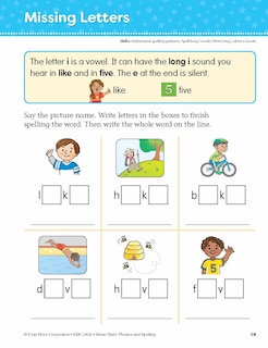 Aperçu du contenu 3_Smart Start: Phonics and Spelling, Grade 1 Workbook