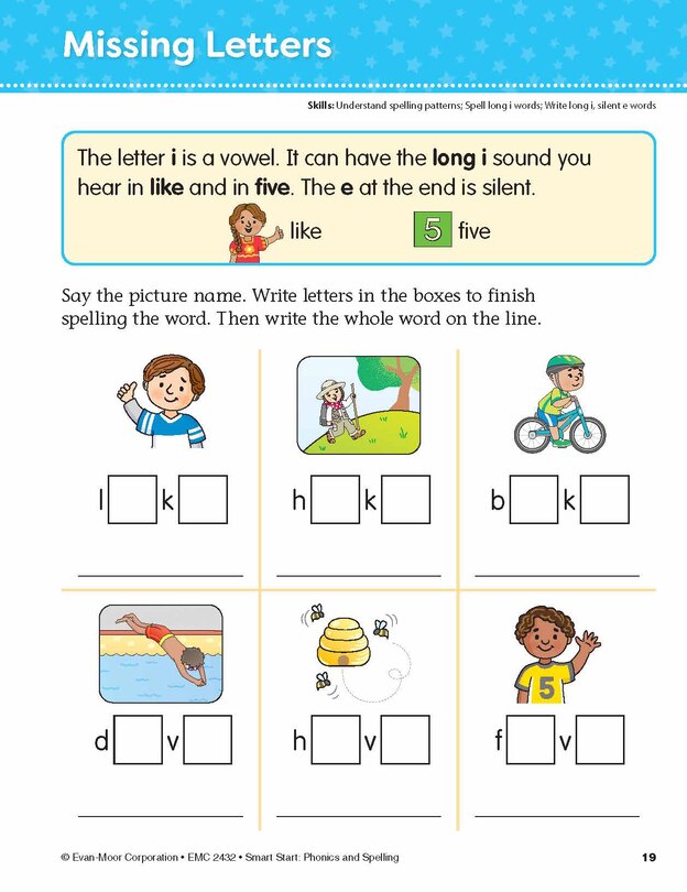 Aperçu du contenu 3_Smart Start: Phonics and Spelling, Grade 1 Workbook