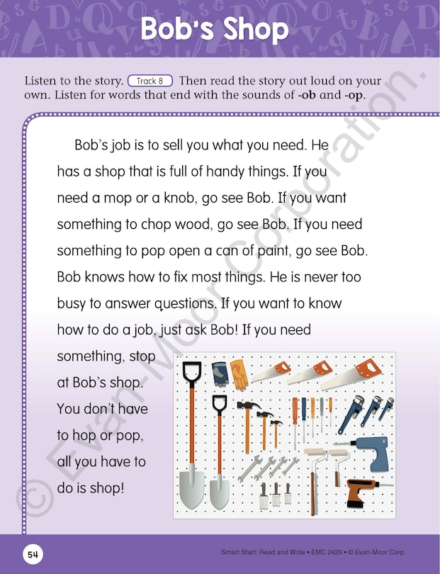 Sample content 2_Smart Start: Read & Write, Grade 1