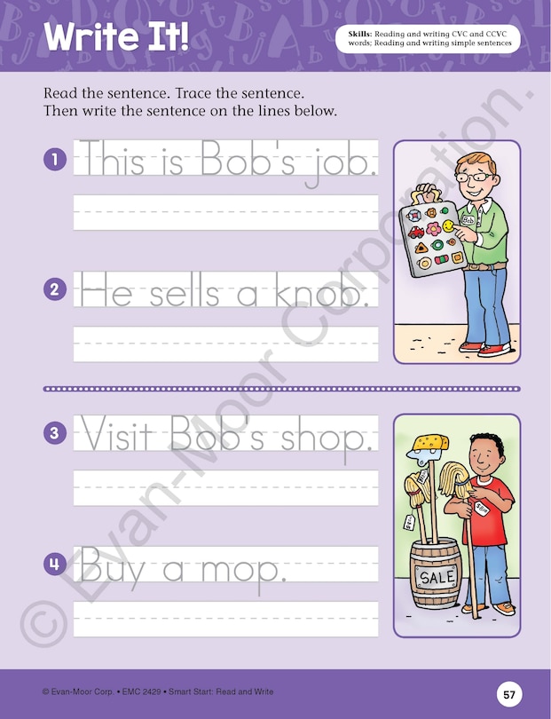 Sample content 5_Smart Start: Read & Write, Grade 1