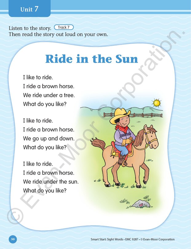 Aperçu du contenu 5_Smart Start: Sight Words & High-Frequency Words, PreK Workbook