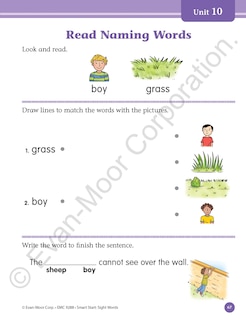Sample content 4_Smart Start: Sight Words & High-Frequency Words, Kindergarten Workbook