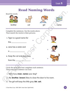 Sample content 4_Smart Start: Sight Words & High-Frequency Words, Grade 1 Workbook