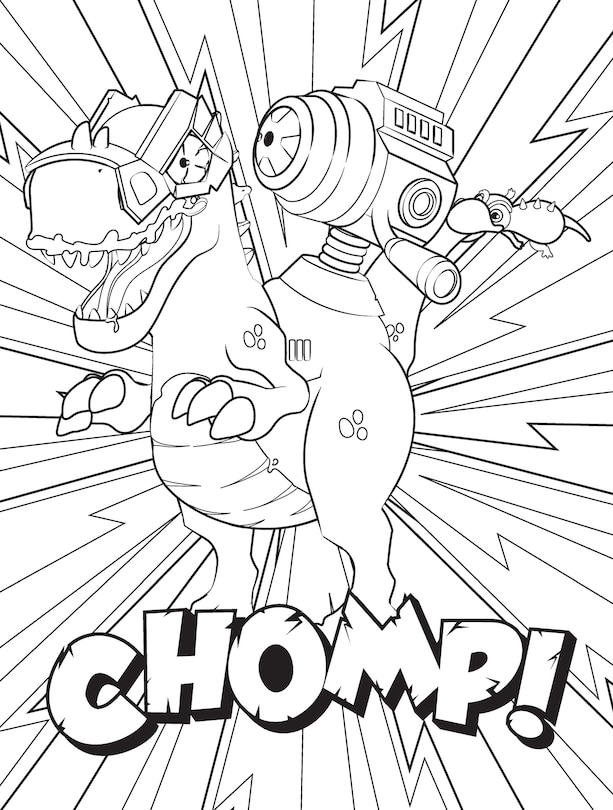 Aper&ccedil;u du contenu_Smashers Dino World Colour and Scratch Book