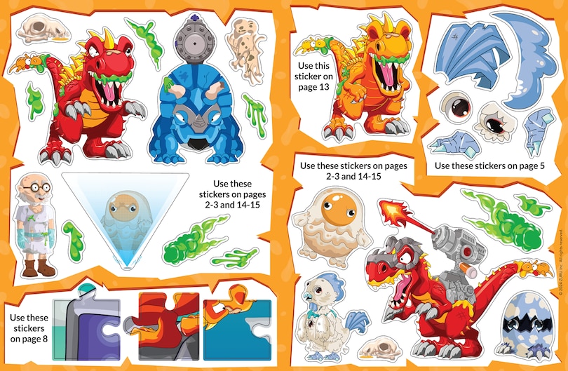 Aper&ccedil;u du contenu_Smashers Dino World Sticker Activity Book