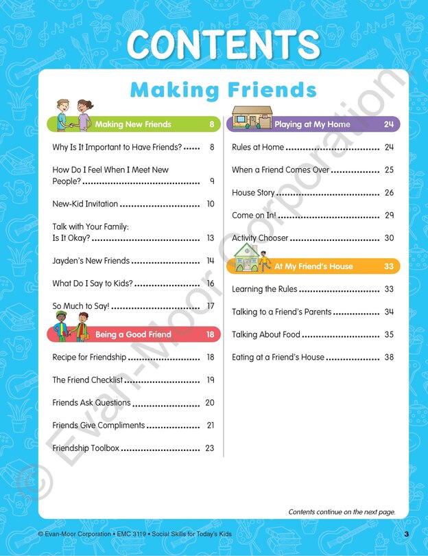 Sample content_Social Skills Activities for Today's Kids, Age 8 - 9 Workbook