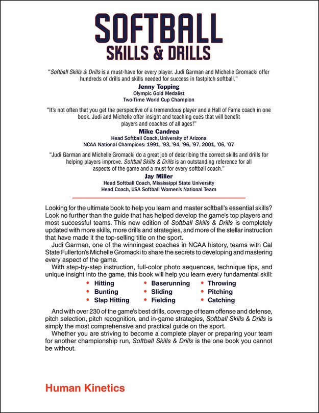 Back cover_Softball Skills & Drills